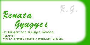 renata gyugyei business card