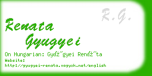 renata gyugyei business card